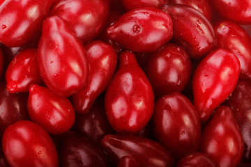 fresh red cornels background