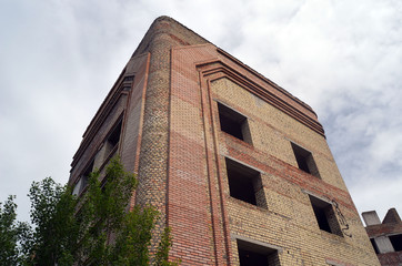 Abandoned construction site of Hospital. Abandoned at 1991,during Ukrainian undependence crisis.  Kiev Region,Ukraine