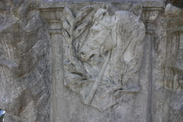 elements of decoration of ancient stone monuments  