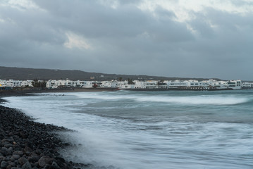 Village with white houses