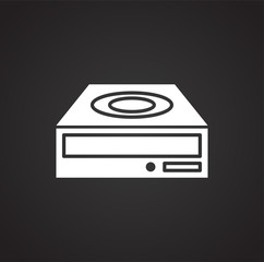 Fototapeta premium Computer hardware icon on background for graphic and web design. Simple illustration. Internet concept symbol for website button or mobile app.