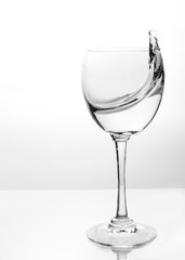 Clear water in a glass
