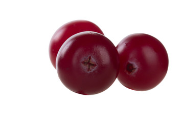 heap of cranberries isolated on white background