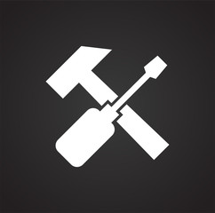 Service related icon on background for graphic and web design. Simple illustration. Internet concept symbol for website button or mobile app.