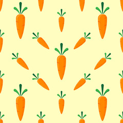 Carrot Icon Seamless Pattern, Food Icon, Vegetable Icon