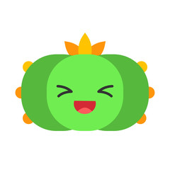Peyote cactu flat design long shadow color icon