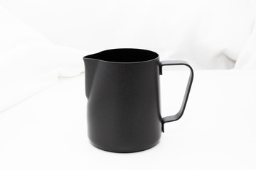 black coffee cup isolated on white background