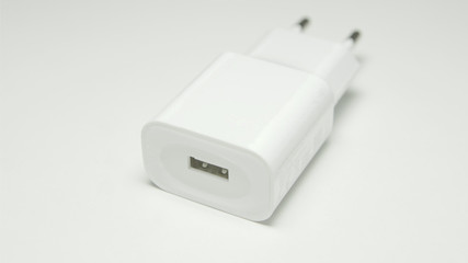 USB charger head/adapter in high quality on white background