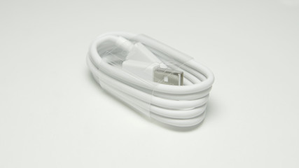 USB Data & Power Cable in high quality on white background