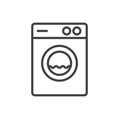 Wash macine line style icon. Vector. Isolated. 