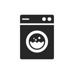 Wash machine icon. Vector. Isolated.