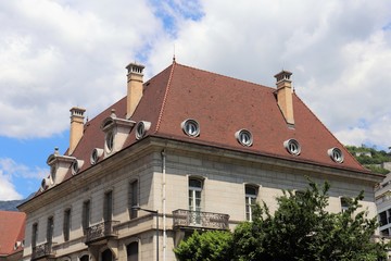 Fototapeta na wymiar Banque de France - succursale départementale dans la ville de Grenoble, département de l'Isère