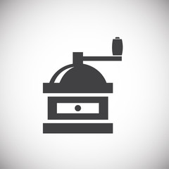 Coffe related icon on background for graphic and web design. Simple illustration. Internet concept symbol for website button or mobile app.