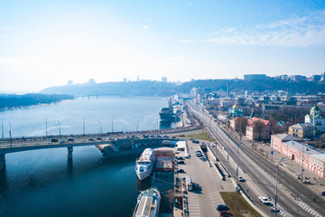 Nova Poshta Kyiv Half Marathon. Aerial view.