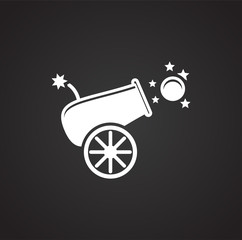 Circus related icon on background for graphic and web design. Simple illustration. Internet concept symbol for website button or mobile app.