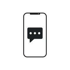 Mobile Message Icon in trendy flat style isolated on white background. Sms symbol for your web site design Vector illustration