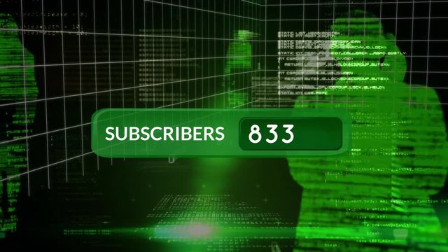 Subscriber button and silhouettes