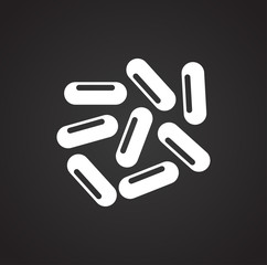 Obraz premium Microbe icon on background for graphic and web design. Simple illustration. Internet concept symbol for website button or mobile app.