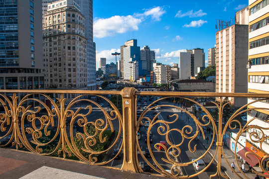 Santa Ifigenia Viaduct in downtown Sao Paulo city