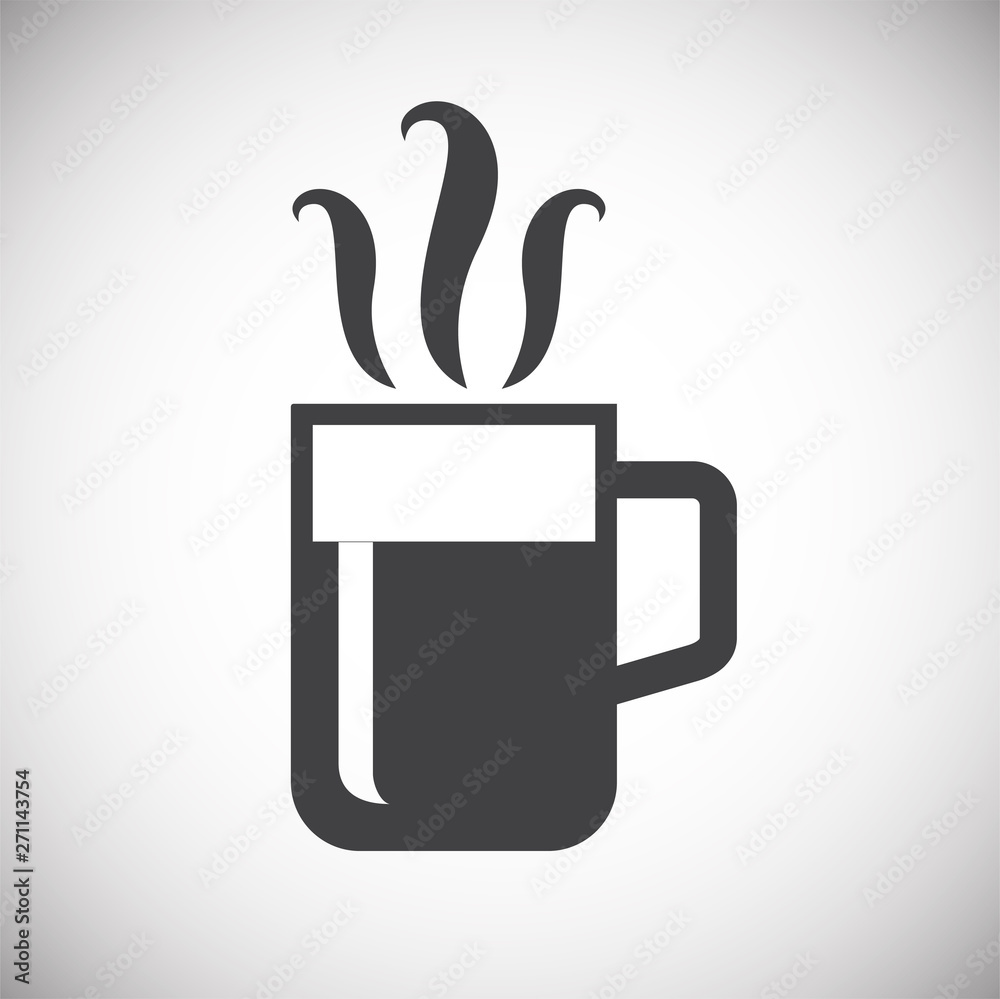 Poster coffe related icon on background for graphic and web design. simple illustration. internet concept s