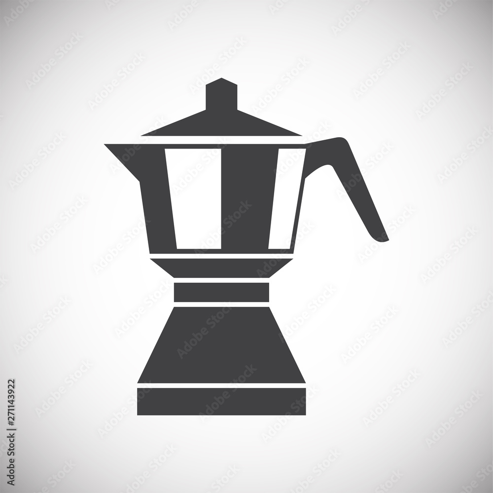 Poster coffe related icon on background for graphic and web design. simple illustration. internet concept s