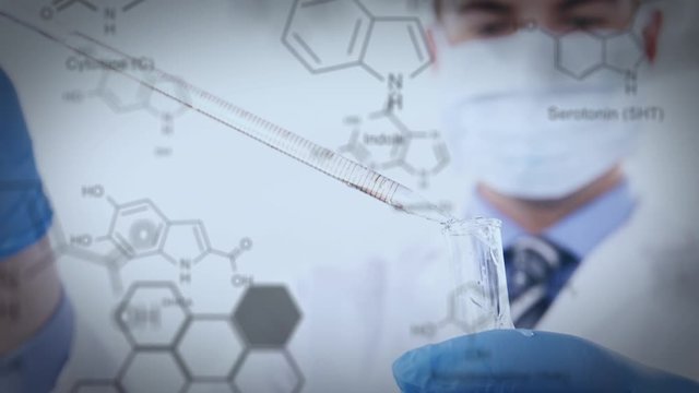 Scientist holding a testube