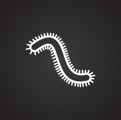 Microbe icon on background for graphic and web design. Simple illustration. Internet concept symbol for website button or mobile app.