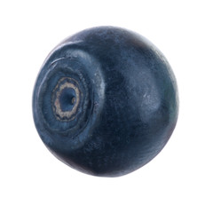 single bilberry isolated on white background