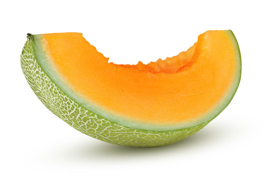 Cantaloupe Melon Isolated On White Background, Clipping Path, Full Depth Of Field