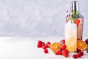 Blood orange cocktail with gin