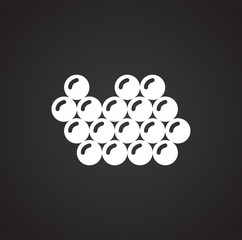 Microbe icon on background for graphic and web design. Simple illustration. Internet concept symbol for website button or mobile app.