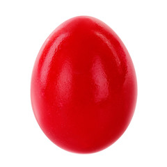 red egg isolated on white background