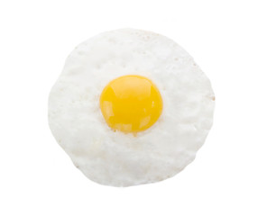 fried egg isolated on white background