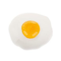 fried egg isolated on white background