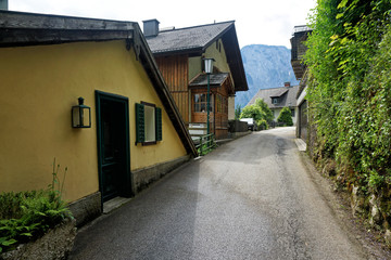 Narrow street of Hallstatt