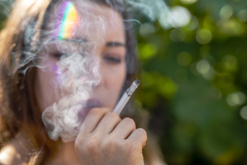 Obraz premium girl playing around the city berlin