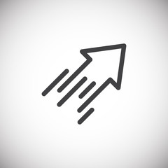 Performance icon on background for graphic and web design. Simple illustration. Internet concept symbol for website button or mobile app.