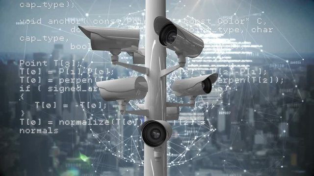Surveillance cameras in the city