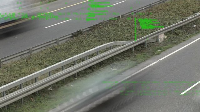 Time lapse of a highway with cars