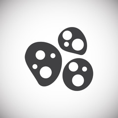 Microbe icon on background for graphic and web design. Simple illustration. Internet concept symbol for website button or mobile app.
