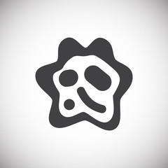 Microbe icon on background for graphic and web design. Simple illustration. Internet concept symbol for website button or mobile app.