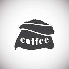 Coffe related icon on background for graphic and web design. Simple illustration. Internet concept symbol for website button or mobile app.