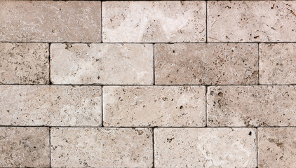 Wall of high quality travertine or thermolith. Blank for background or tile