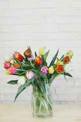 Beautiful bouquet of flowers in a vase