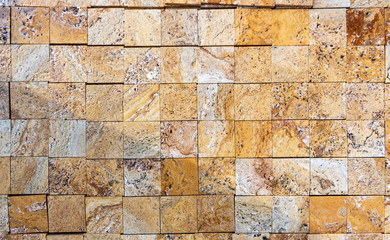 Wall of high quality travertine or thermolith. Blank for background or tile