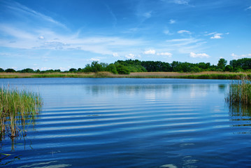 Obraz na płótnie Canvas The beautiful Tisza lake with in Hungary