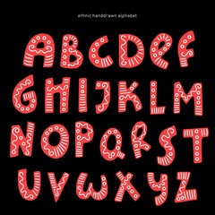 Vector handwritten alphabet