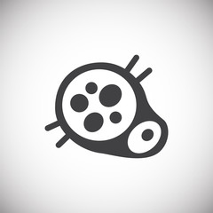 Microbe icon on background for graphic and web design. Simple illustration. Internet concept symbol for website button or mobile app.