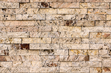 Wall of high quality travertine or thermolith. Blank for background or tile