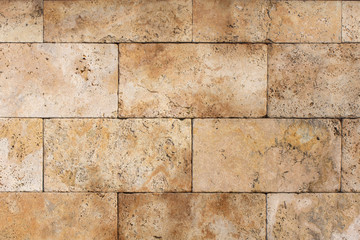 Wall of high quality travertine or thermolith. Blank for background or tile